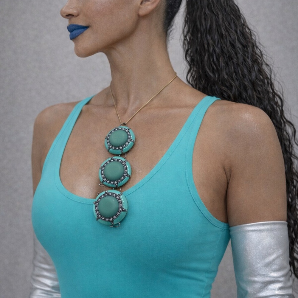 Gem 💎 drop necklace handmade byfirebody - Picture 3 of 3